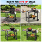 PARGRILL Folding Grill Cart with Side Table, Fits 17&