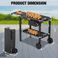 PARGRILL Folding Grill Cart with Side Table, Fits 17&