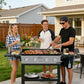 ARGRILL 36" Gas Griddle, 4 Independent Burners Propane Flat Top Grill with Side Tables, 60,000 BTU Outdoor Griddle Station with Wheels for Backyard BBQ