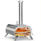 PARGRILL 12" Wood Pellet Pizza Oven Outdoor, Portable Pizza Maker with 360° Rotating FDA Pizza Stone and Adjustable Chimney Control, Stainless Steel