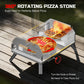 PARGRILL 12" Wood Pellet Pizza Oven Outdoor, Portable Pizza Maker with 360° Rotating FDA Pizza Stone and Adjustable Chimney Control, Stainless Steel