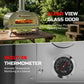 PARGRILL 12" Wood Pellet Pizza Oven Outdoor, Portable Pizza Maker with 360° Rotating FDA Pizza Stone and Adjustable Chimney Control, Stainless Steel