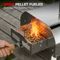 PARGRILL 12" Wood Pellet Pizza Oven Outdoor, Portable Pizza Maker with 360° Rotating FDA Pizza Stone and Adjustable Chimney Control, Stainless Steel