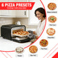 PARGRILL 12" High Heat Electric Pizza Oven Outdoor and Indoor, 840°F Max Temp, Countertop Pizza Maker with 6 Cooking Modes, Pizza Stone Included