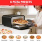 PARGRILL 12" High Heat Electric Pizza Oven Outdoor and Indoor, 840°F Max Temp, Countertop Pizza Maker with 6 Cooking Modes, Pizza Stone Included