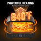 PARGRILL 12" High Heat Electric Pizza Oven Outdoor and Indoor, 840°F Max Temp, Countertop Pizza Maker with 6 Cooking Modes, Pizza Stone Included
