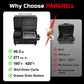 PARGRILL 271 sq.in Wood Pellet Grill & Smoker, Tabletop Portable BBQ Grill with Digital Control, for Camping, Tailgating, Patio & Backyard