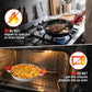 PARGRILL 6-Piece Silicone Cast Iron Handle Cover Set, Heat Resistant Skillet Handle Covers with 2 Main Handle Sleeves & 4 Assist Handle Holders, Red (W)