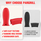 PARGRILL 6-Piece Silicone Cast Iron Handle Cover Set, Heat Resistant Skillet Handle Covers with 2 Main Handle Sleeves & 4 Assist Handle Holders, Red (W)
